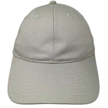 H&M Baseball Cap Green OSFM Plain Cotton Adjustable Slideback Hat Solid Blank