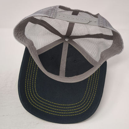 Keen Utility Trucker Hat Black One Size Gray Mesh Back Yellow Stitching Patch