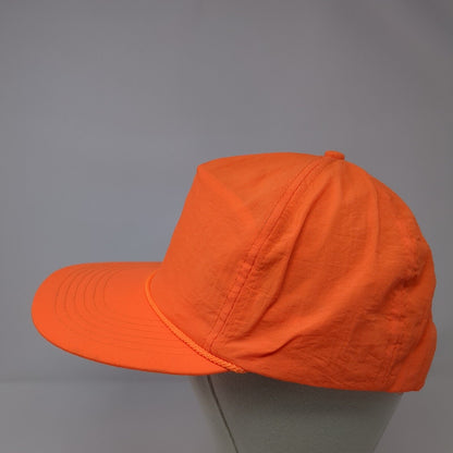 Unbranded Snapback Hat Orange One Size Adjustable 6 Panel Blank Rope