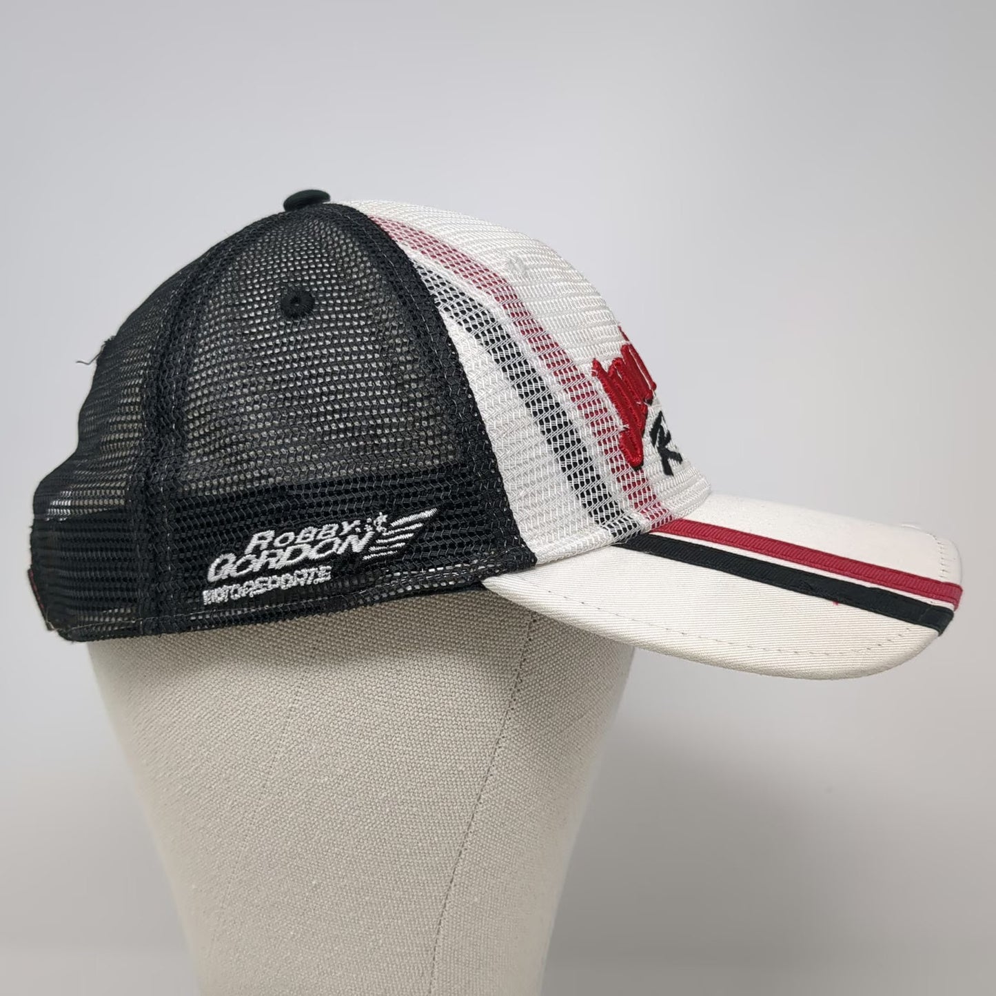 Stylemaster Jim Beam Racing White One Size Baseball Cap Hat Robby Gordon Mesh