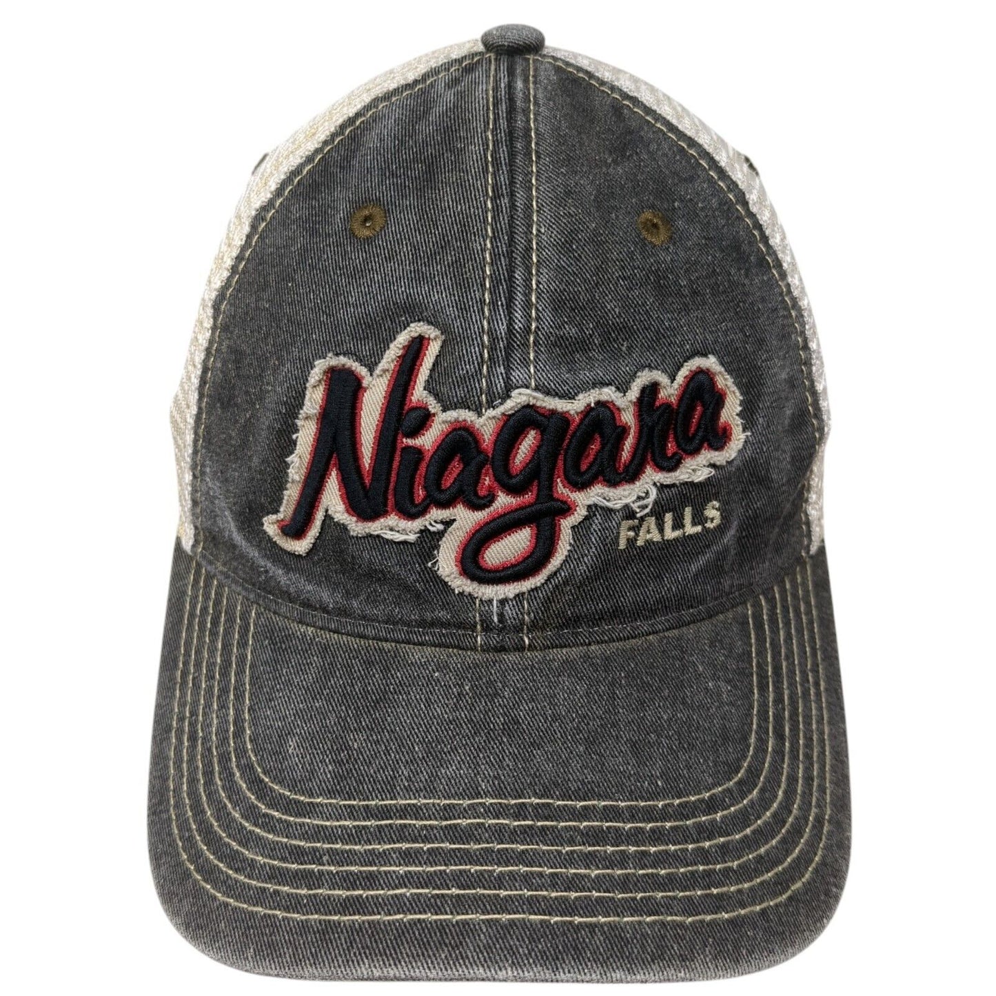 Niagara Falls Snapback Trucker Hat Gray One Size Adjustable Mesh Back Legacy