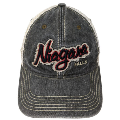 Niagara Falls Snapback Trucker Hat Gray One Size Adjustable Mesh Back Legacy