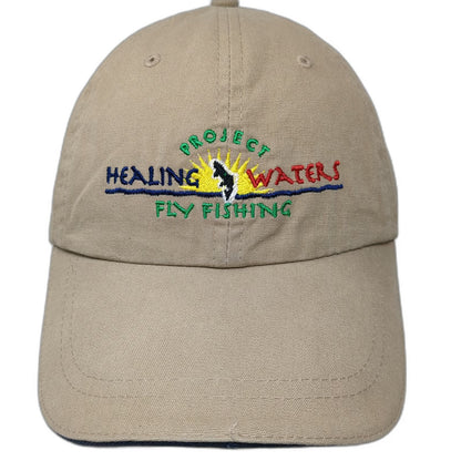 Beige One Size Baseball Cap Project Healing Waters Fly Fishing Strapback Hat