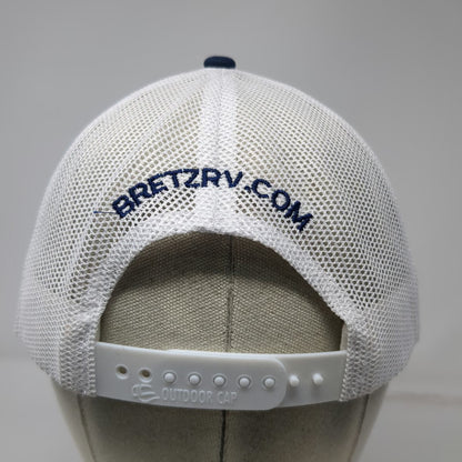Outdoor Cap Trucker Hat Blue White One Size Mesh Back Snapback Bretz RV Marine
