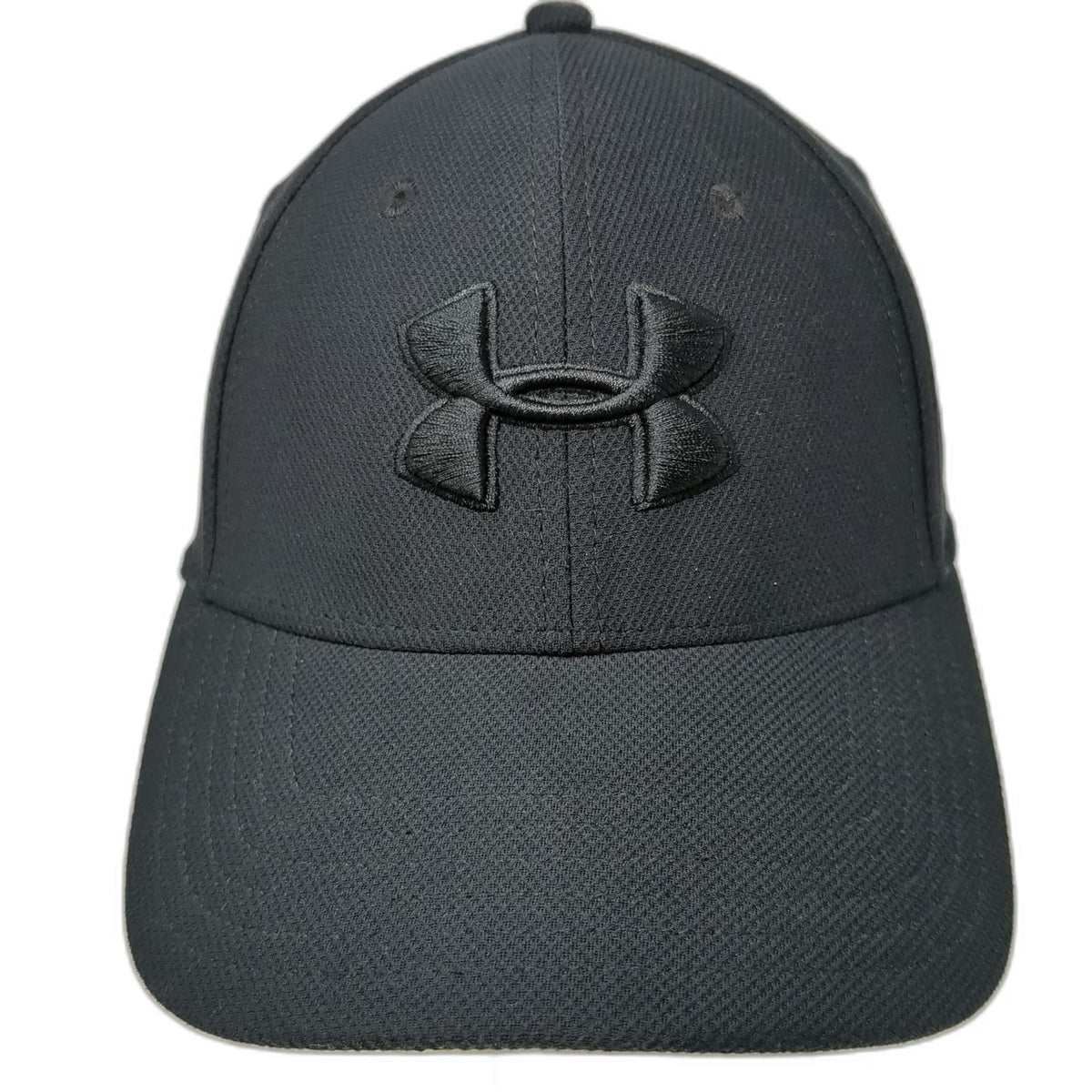 Under Armour Baseball Cap Black L Stretch Fit Embroidered Tonal Logo Hat Classic