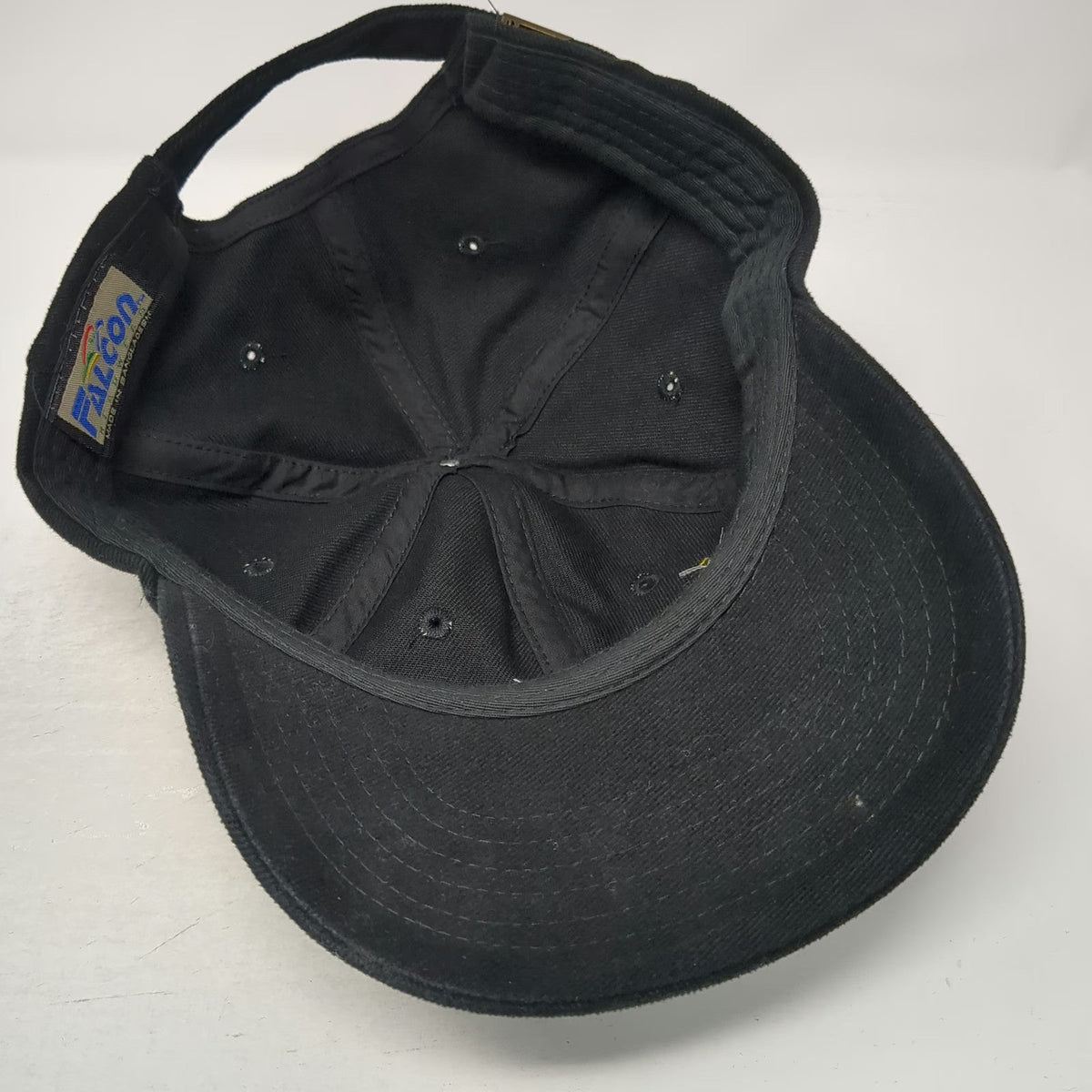 Falcon Baseball Cap Black One Size Slideback Howes Lubricator Products Hat