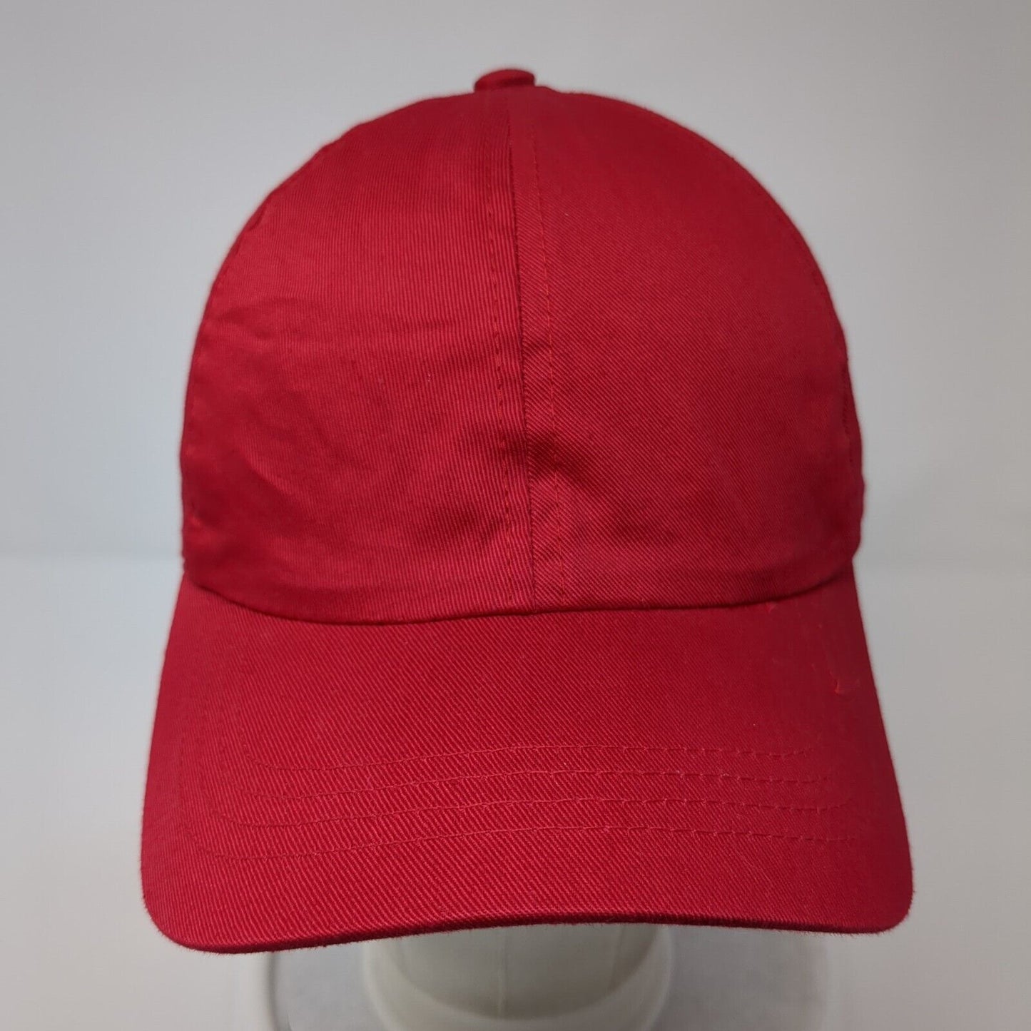 North Crest Slideback Hat Red One Size Adjustable Vented Holes 6 Panel Blank
