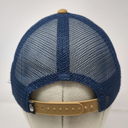 The North Face Trucker Hat Brown Blue One Size Bear Mountain Graphic Mesh Back