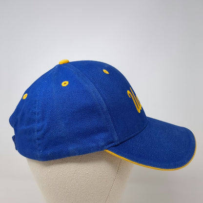 Signatures UCLA Bruins NCAA Blue Yellow One Size Strapback Cap Script Logo Hat