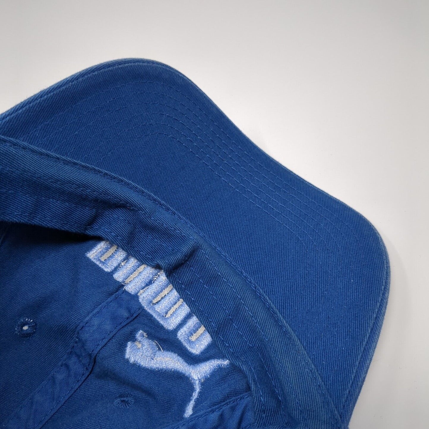 Puma Slideback Hat Blue One Size Adjustable Embroidered Logo Vent Holes