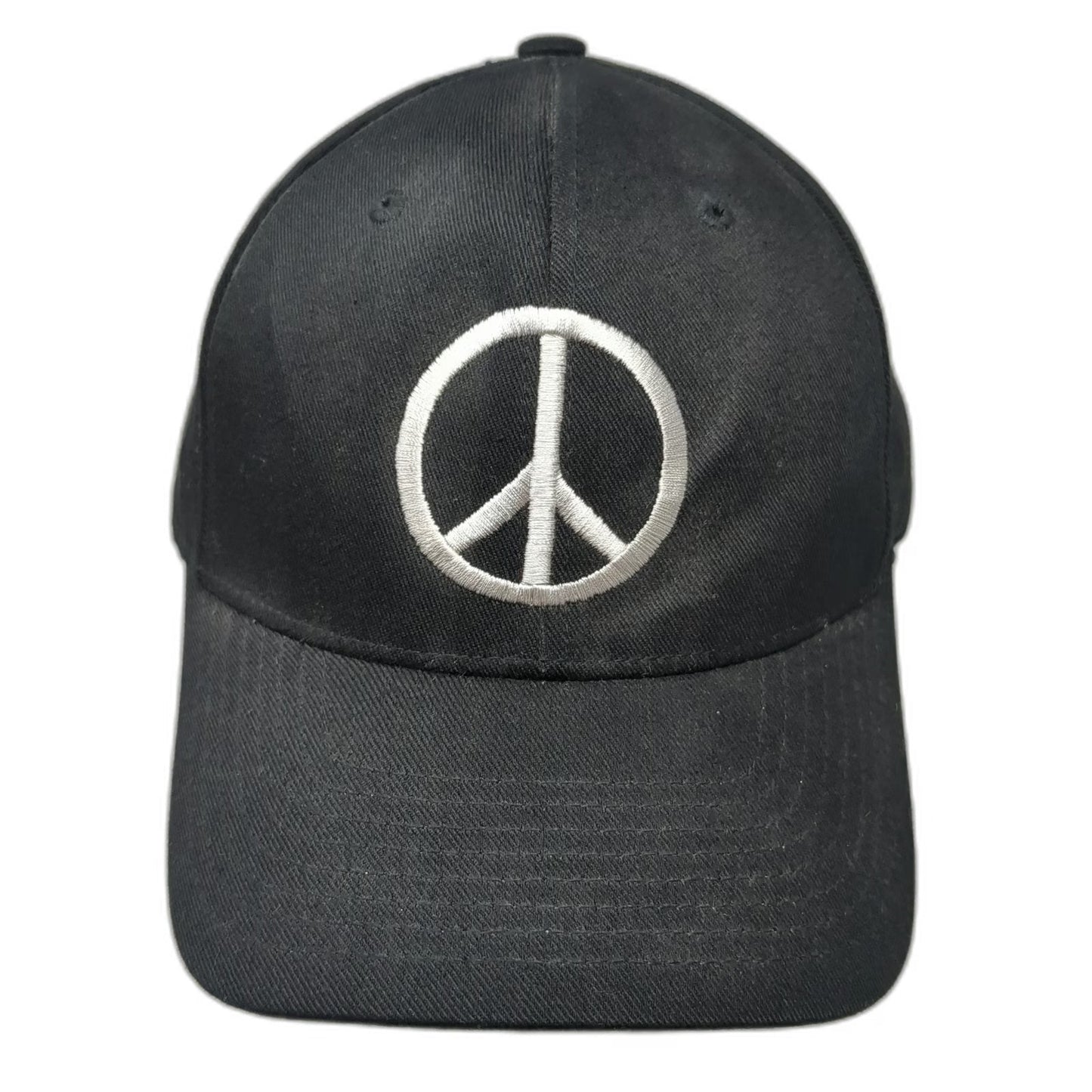 Flexfit Baseball Cap Black XL Peace Sign Cher 2004 Concert Tour hat Vintage