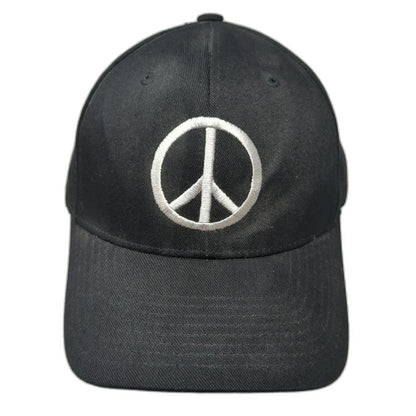 Flexfit Baseball Cap Black XL Peace Sign Cher 2004 Concert Tour hat Vintage