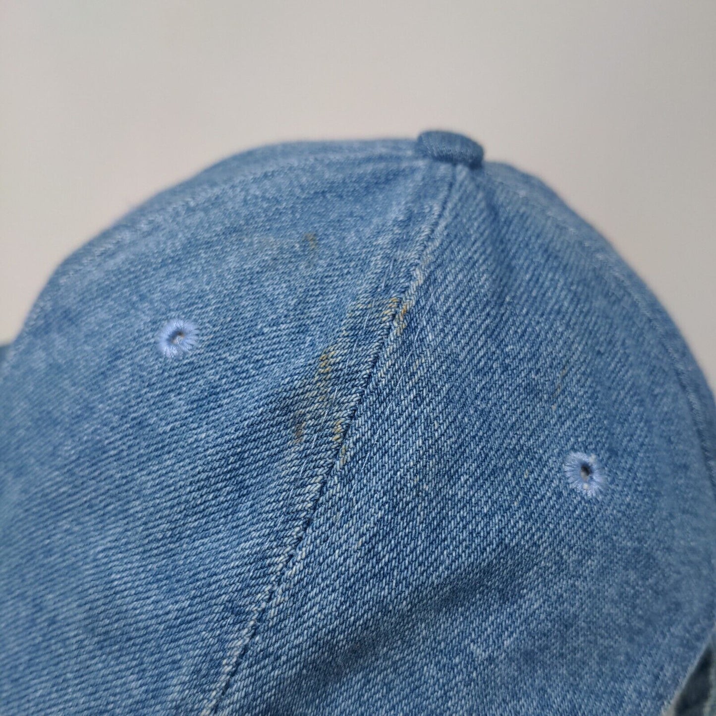 Chef Bruce Aidells Slideback Hat Blue One Size Embroidered Denim Nissin Cap