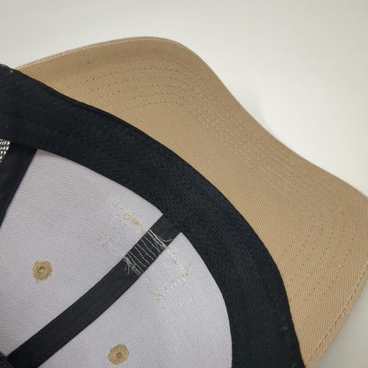 Locale Redfish Lake Lodge Trucker Hat Beige Black One Size Snapback Mesh Patch