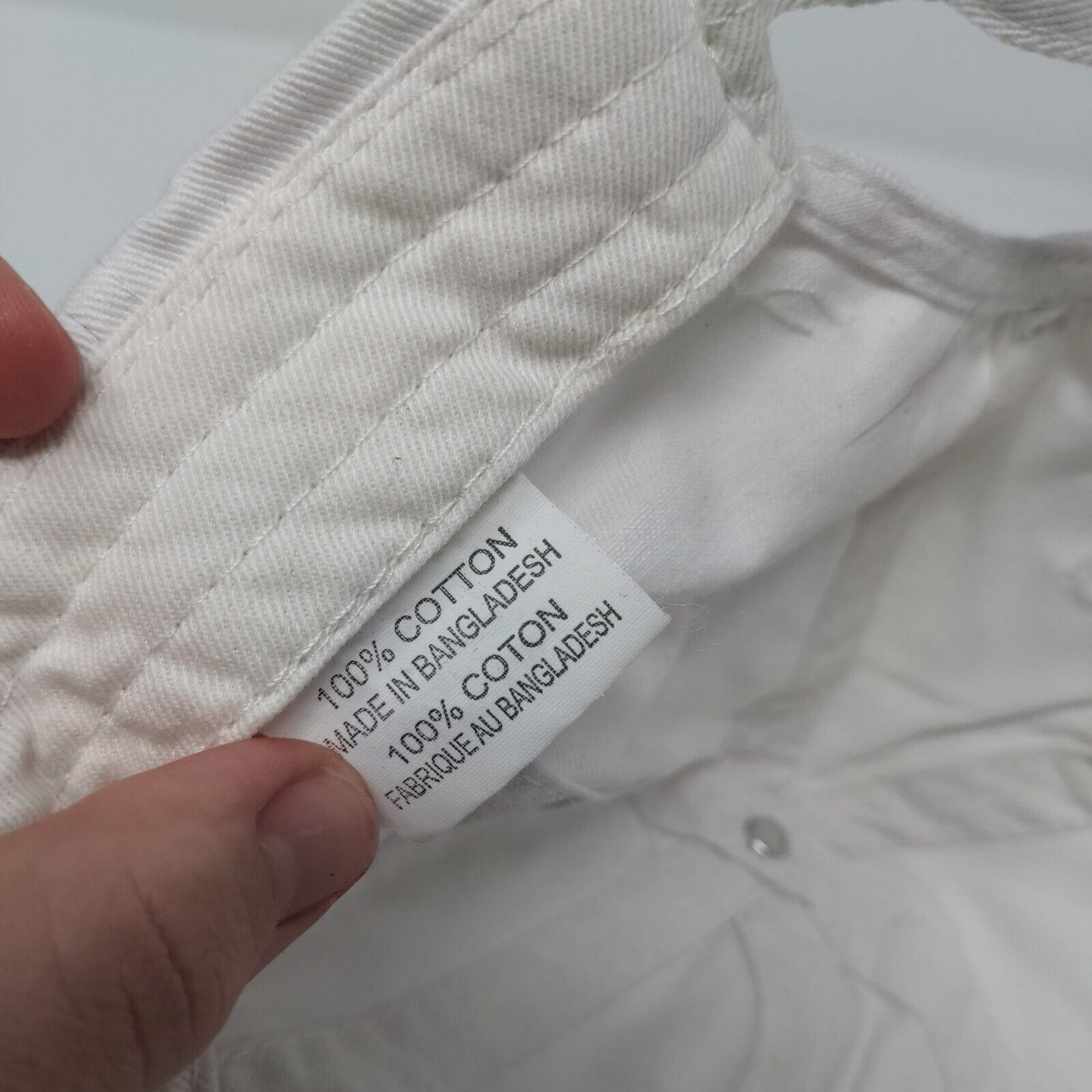 Cherish Slideback Hat White OSFA Adjustable Embroidered Vent Holes