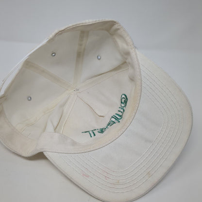 Quest Snapback Hat White One Size Adjustable Solid Vent Holes Outdoor