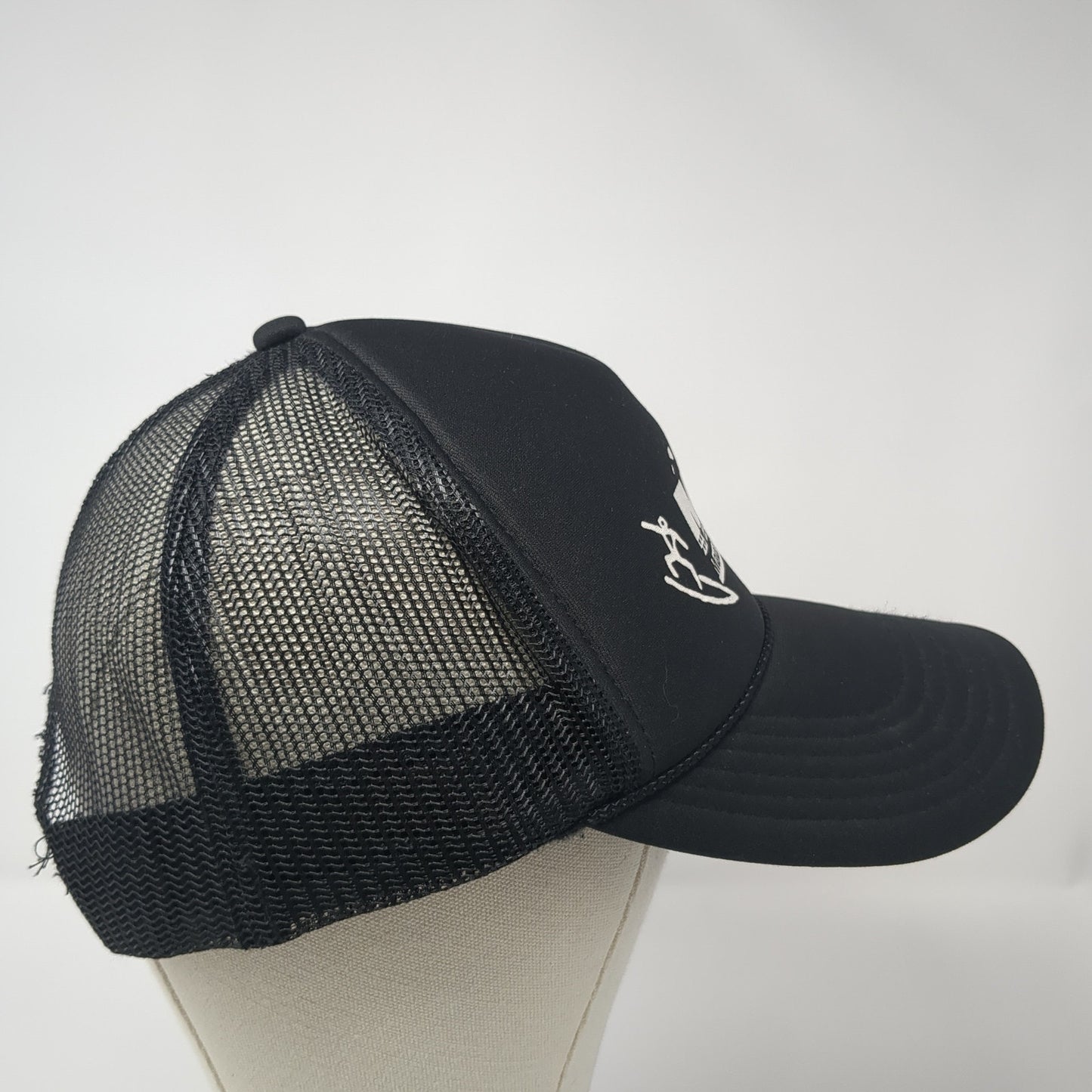 MWR Maui Wave Riders Snapback Trucker Hat Black One Size Mesh Back