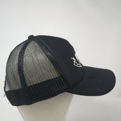 MWR Maui Wave Riders Snapback Trucker Hat Black One Size Mesh Back