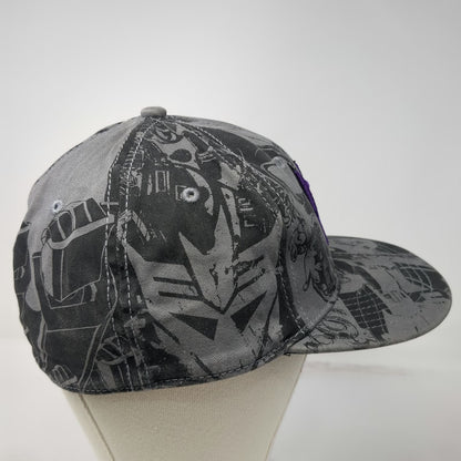 Transformers Decepticon Baseball Cap Gray One Size Purple All Over Print Hat