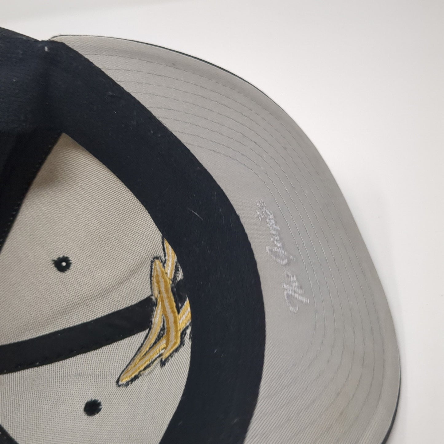 Letter A Logo Fitted Hat Black Small Embroidered The Game Colorblock