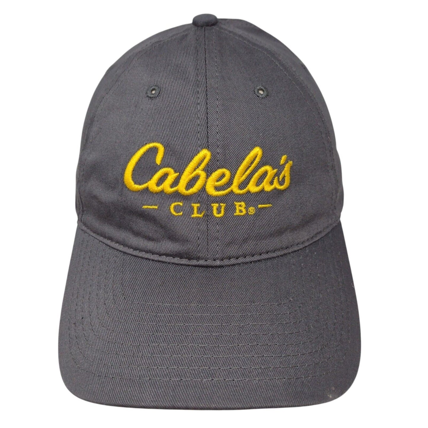Cabela's Club Slideback Hat Solid Gray OSFM Adjustable Embroidered