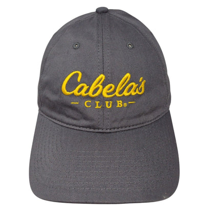 Cabela's Club Slideback Hat Solid Gray OSFM Adjustable Embroidered