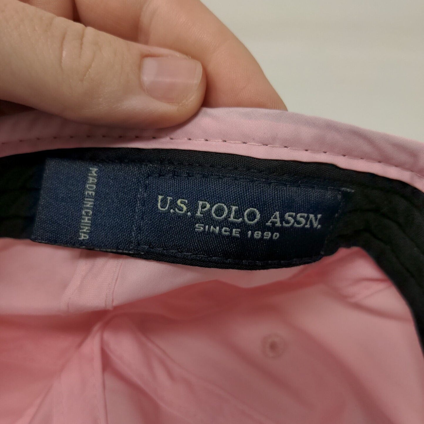 US Polo Assn. Strapback Hat Pink One Size Adjustable Embroidered Breathable