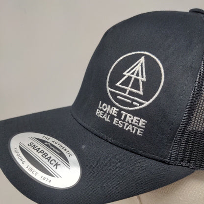 Lone Tree Real Estate Snapback Trucker Hat Black One Size The Classic Yupoong