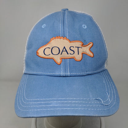 Coast Fish Snapback Mesh Back Trucker Hat Blue OSFM Colorblock