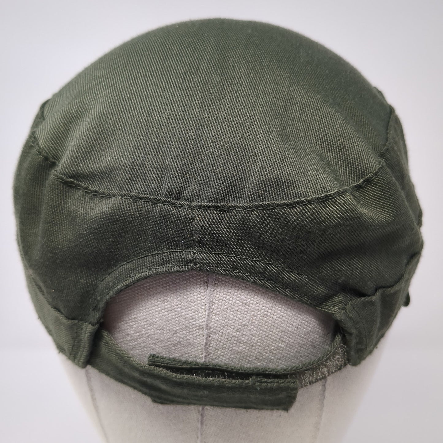 USA Flag Cadet Army Cap Green One Size Adjustable Embroidered Patriotic