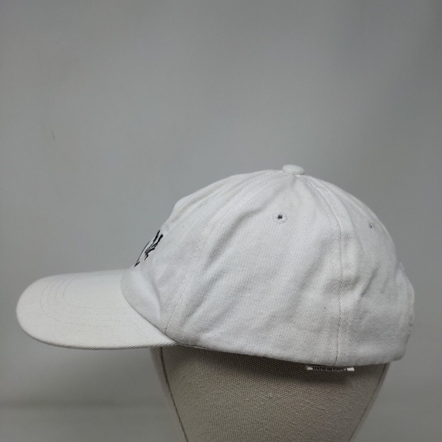 Mrs. Slideback Hat White One Size Adjustable Embroidered Vented Holes 6 Panel