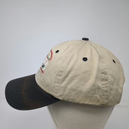 Alaska Wildlife Moose Bear Eagle Baseball Cap Beige One Size Slideback Hat