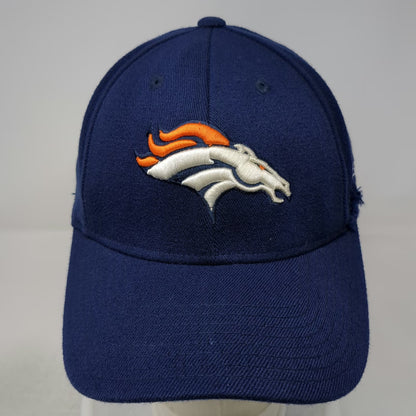 Reebok Denver Broncos NFL Blue Cap One Size Stretch Fit OSFA Shield Logo Hat