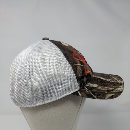 Under Armour Snapback Mesh Back Trucker Hat Camo OSFA Embroidered