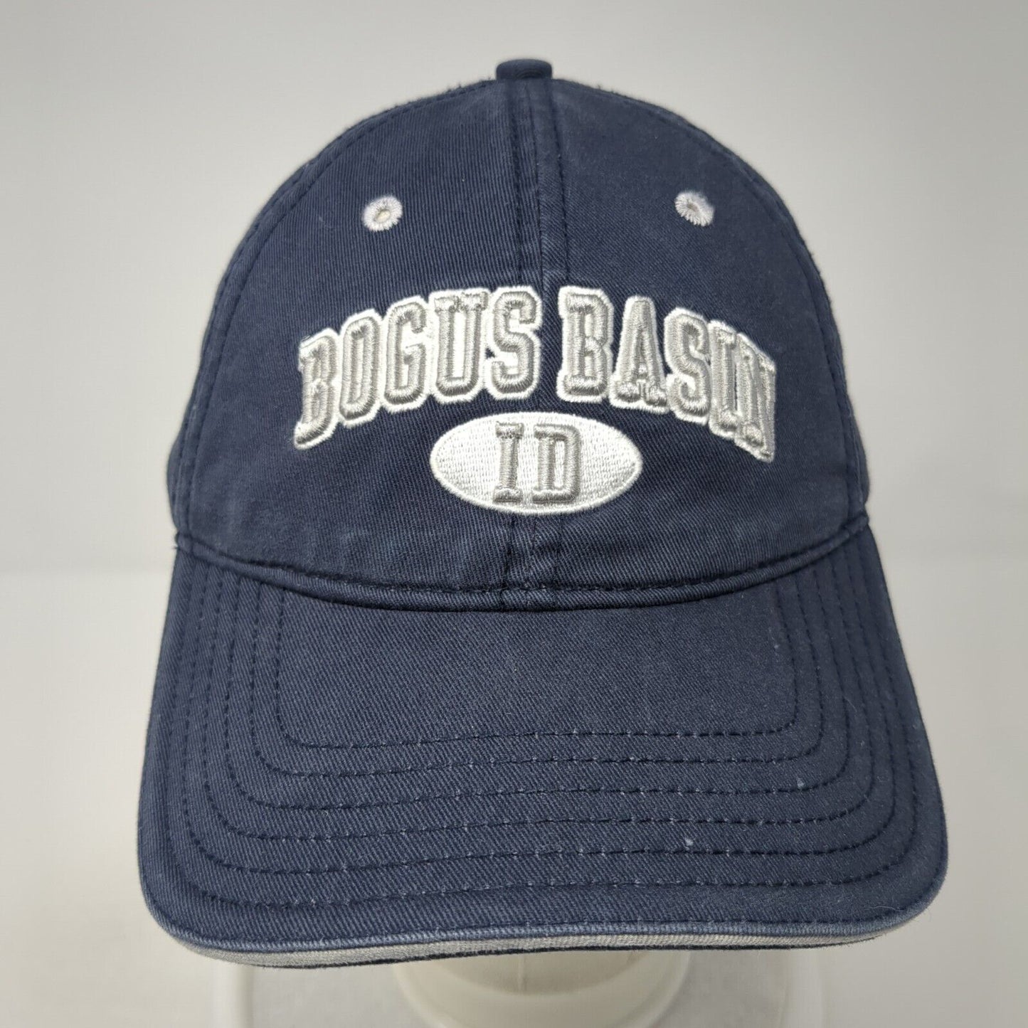Bogus Basin ID Strapback Hat Blue One Size Adjustable Attitude 6 Panel