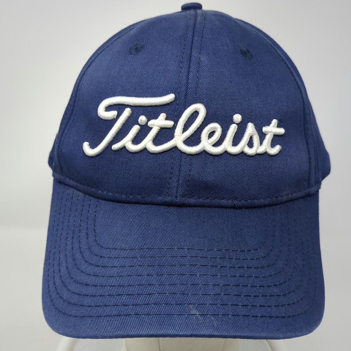 Titleist Baseball Cap Blue White One Size Conner Strong Cotton Slideback Hat