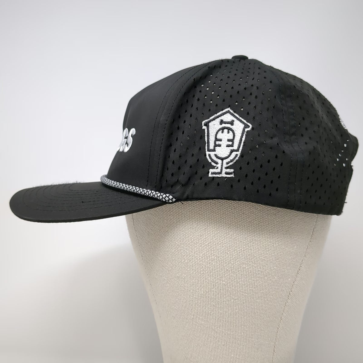 Zapped Dirt Dogs Podcast Mesh Trucker Hat Black One Size Rope Snapback Logo