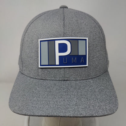 PUMA Snapback Hat Gray OSFA Adjustable Patch Logo Embroidered Tour Exclusive