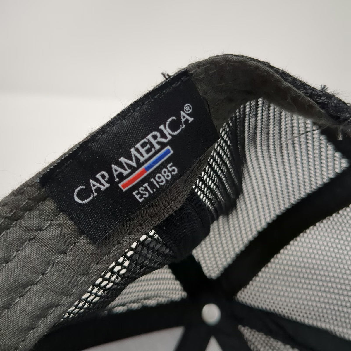 Cap America Trucker Hat Gray One Size The Pike Cafe Logo Mesh Snapback Graphic