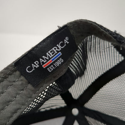 Cap America Trucker Hat Gray One Size The Pike Cafe Logo Mesh Snapback Graphic