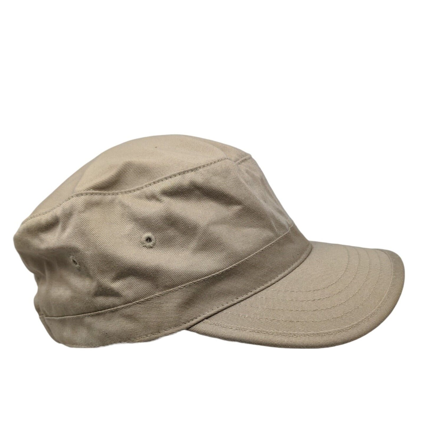 Lunada Bay Strapback Army Cap Tan OSFA Adjustable Vented Holes Blank Cotton