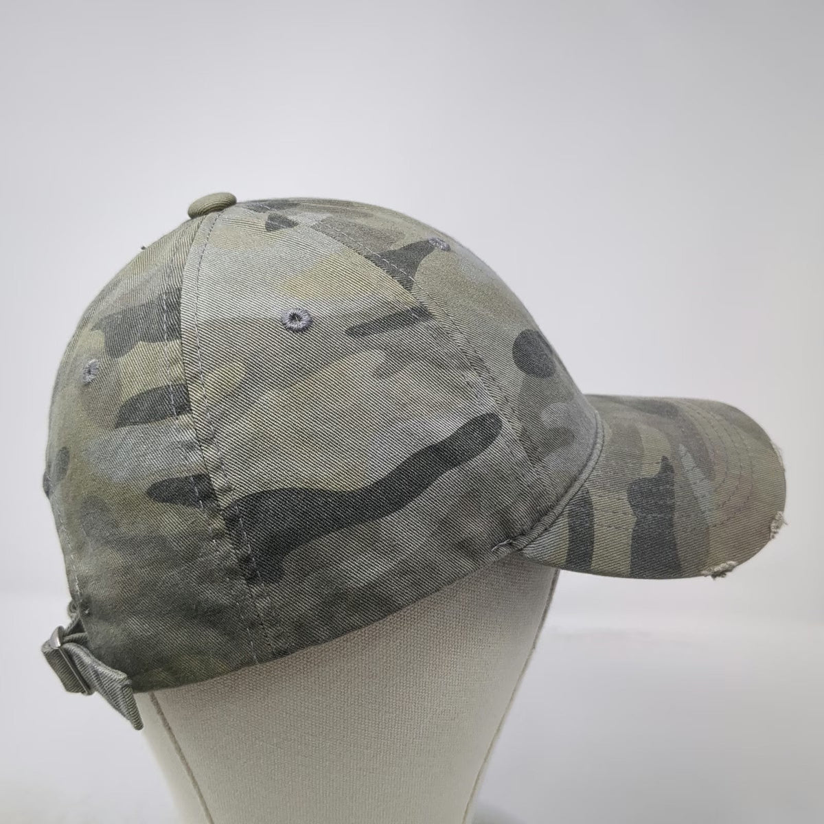 Express Baseball Cap Green OSFM Camo Camouflage Pattern Curved Brim Cotton Hat