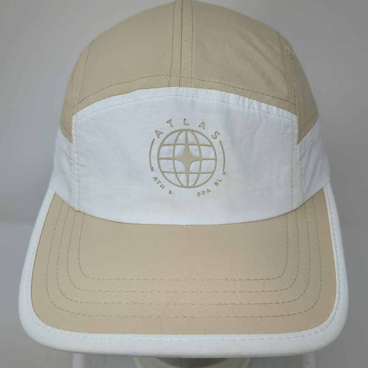 Cotton On 5 Panel Brown One Size Hat Atlas Athl Apparel Nylon Strapback Buckle