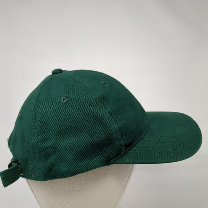Otto Slideback Hat Green OSFM Adjustable Vented Holes 6 Panel Blank Cotton