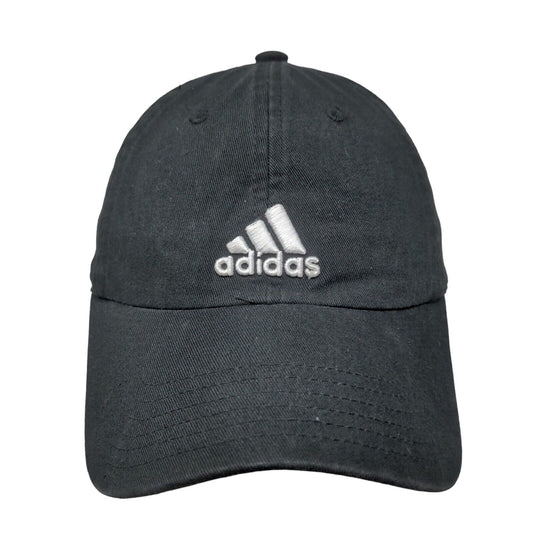 Adidas Slideback Hat Black One Size Adjustable Embroidered 6 Panel Aeroready