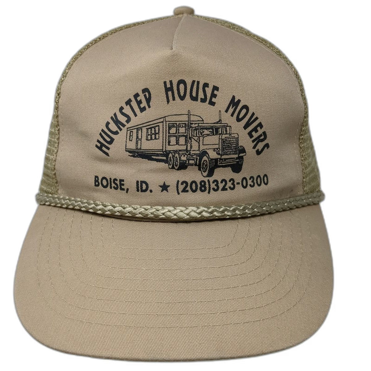 Nissun Cap Trucker Hat Beige One Size Huckstep House Movers Boise Idaho Rope