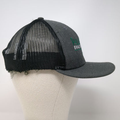 New Era Philadelphia Quality Roofing Trucker Hat Gray One Size Snapback Mesh Hat