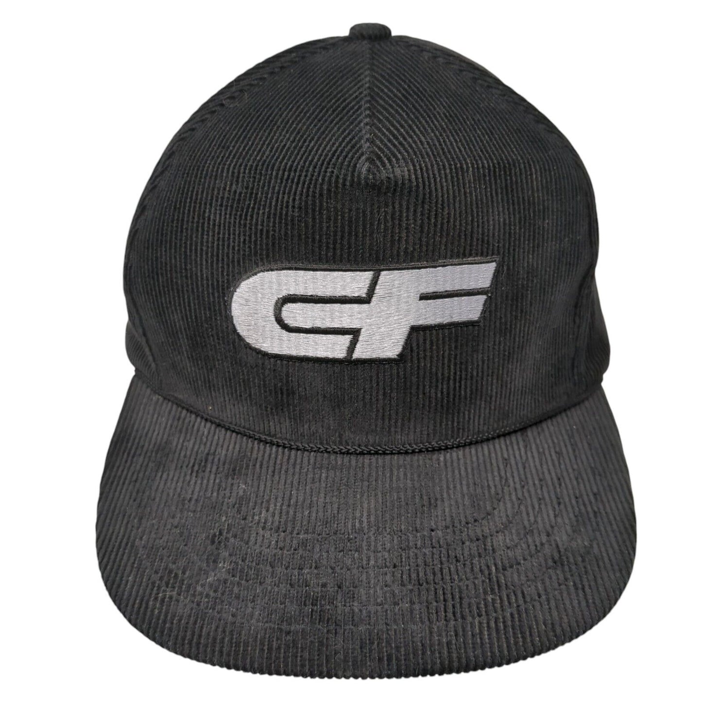 Consolidated Freightways Snapback Rope Hat Black One Size Corduroy