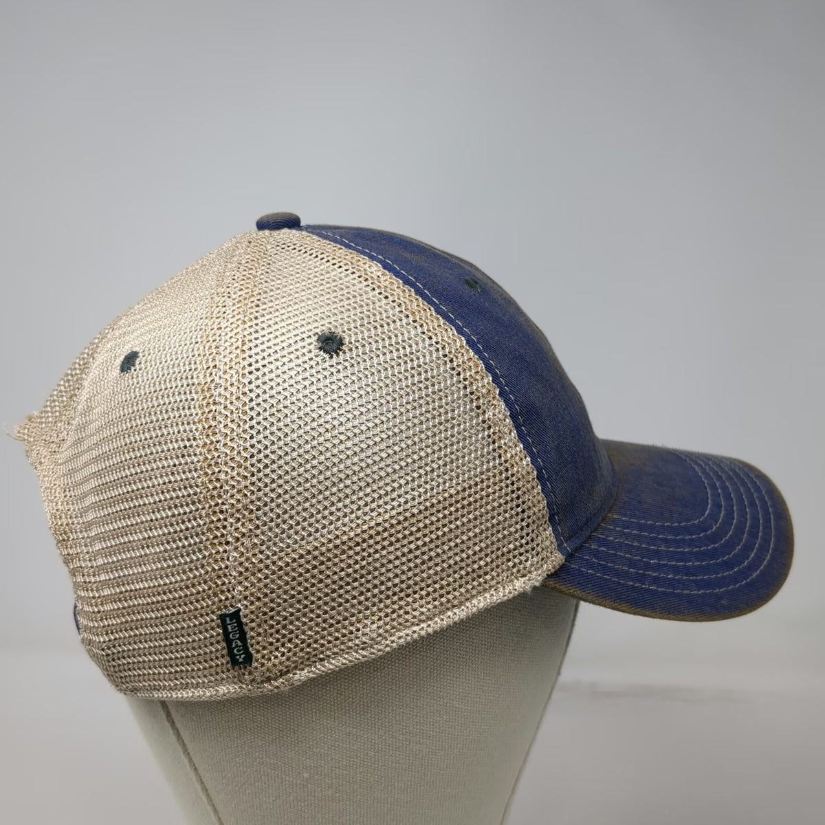 Legacy Mission First Tactical Trucker Hat Blue One Size Mesh Snapback Green Logo