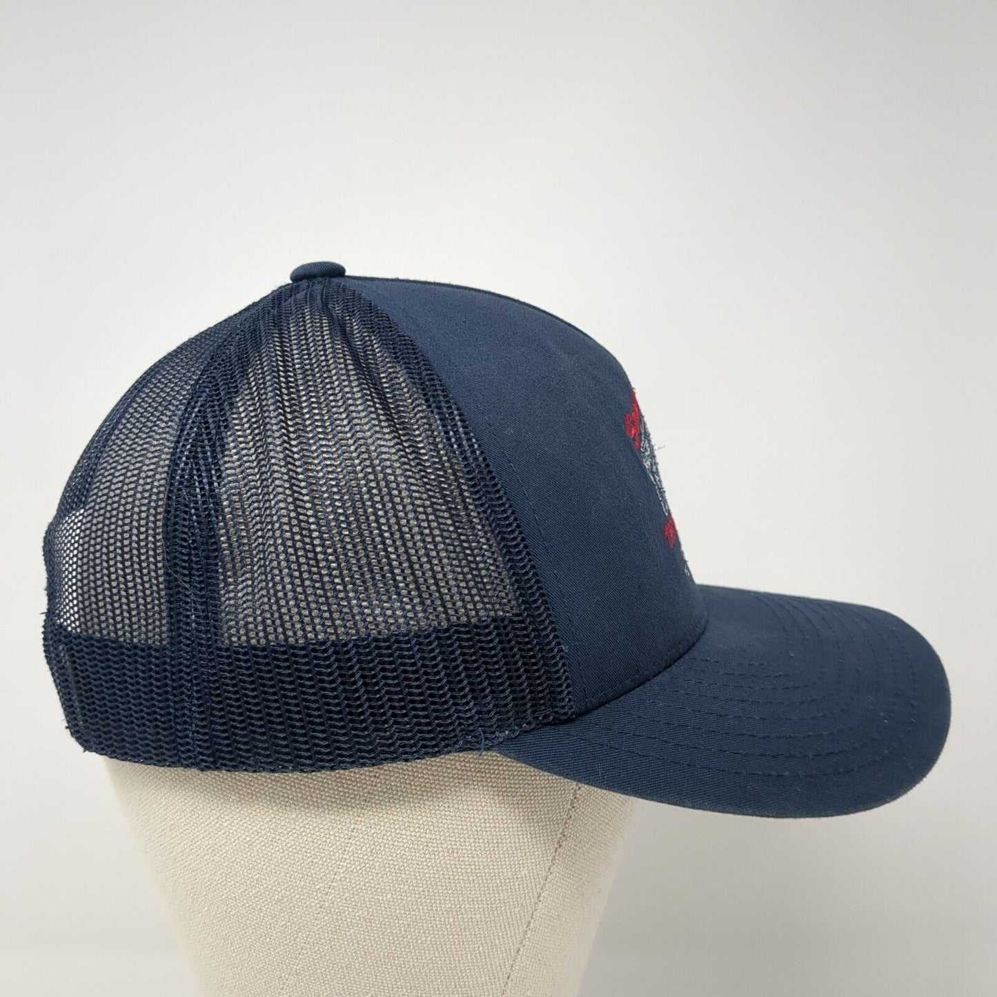 Santa Barbara County Snapback Trucker Hat Blue One Size Mesh Back Yupoong